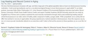 Leg Healing and Neural Control in Aging