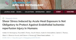 Shear Stress Induced by Acute Heat Exposure is not Obligatory to Protect Against Endothelial Ischemia-reperfusion Injury in Humans