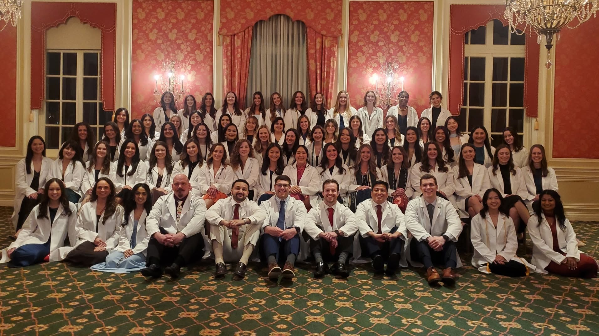 PA students gathered for a group photo.
