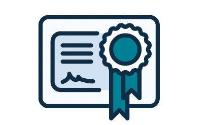 Teal certification icon