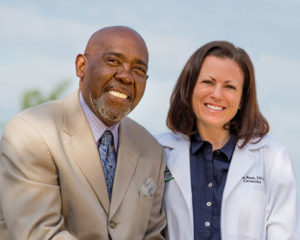 Man and woman taking a photo together