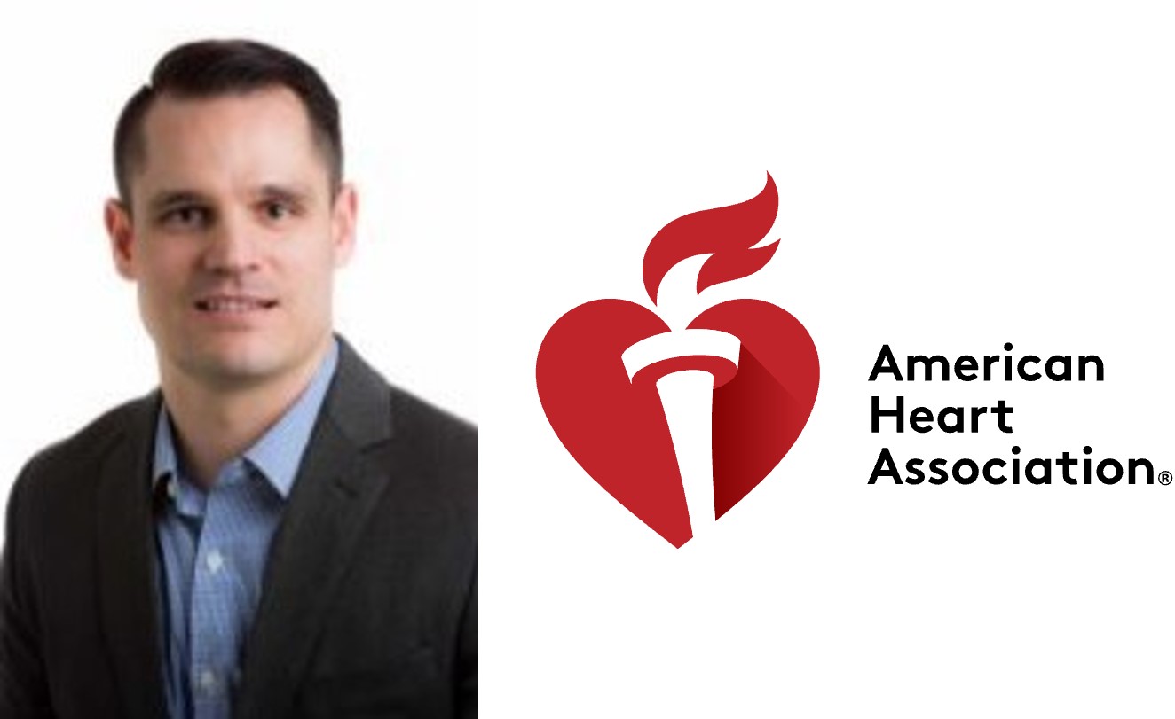 Steven Romero photo with American Heart Association logo