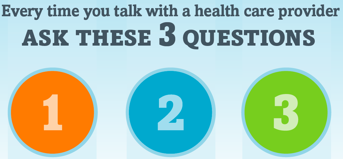 Ask These 3 Questions Every Time You Talk with a Healthcare Provider
