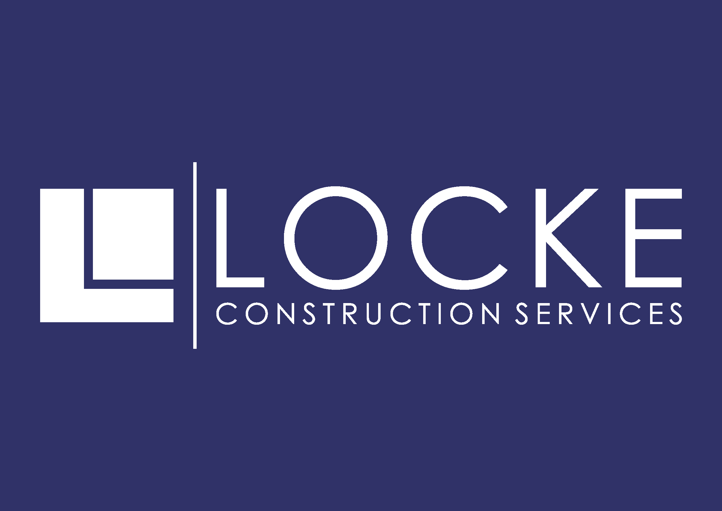 blue and white locke construction logo