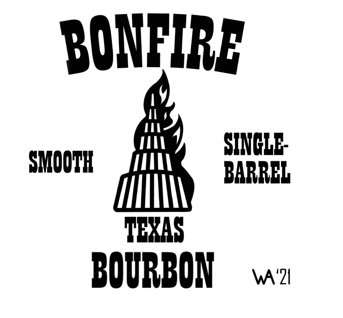 black and white bonfire logo graphic