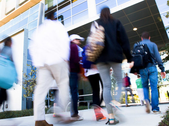 People Walking Into Met At UNT Health Fort Worth