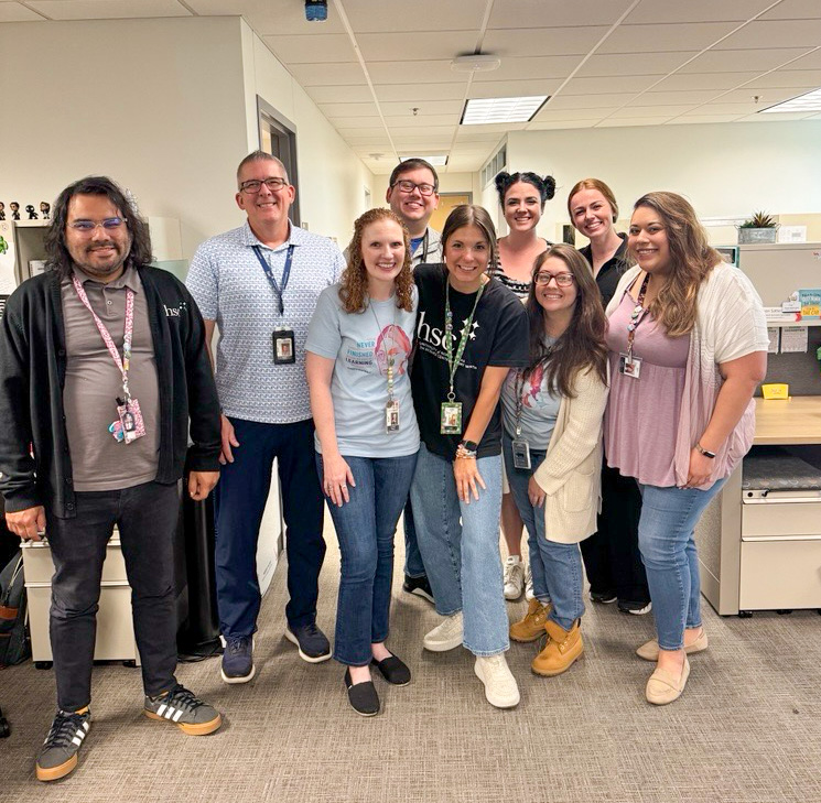 At the end of Testing and Evaluation Services’ Exit Buddy Week, the team holds a reveal party to find out the identities of everyone's secret buddy. Exit Buddy Week occurs during final exams as a way to provide some joy and connection during a very hectic week for the department.