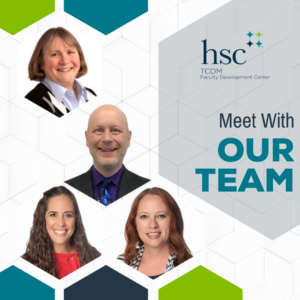 Members of the Faculty Development Center with the FDC logo. 